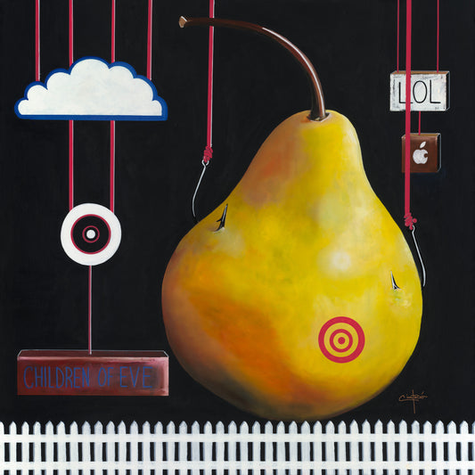 Original Art - Painting on Canvas - Titled: "Hook, Pear, & Target"